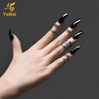 8pcs knuckle rings for women korean jewelry for women 2022 vintage set of rings designer jewelry cheap things free shipping