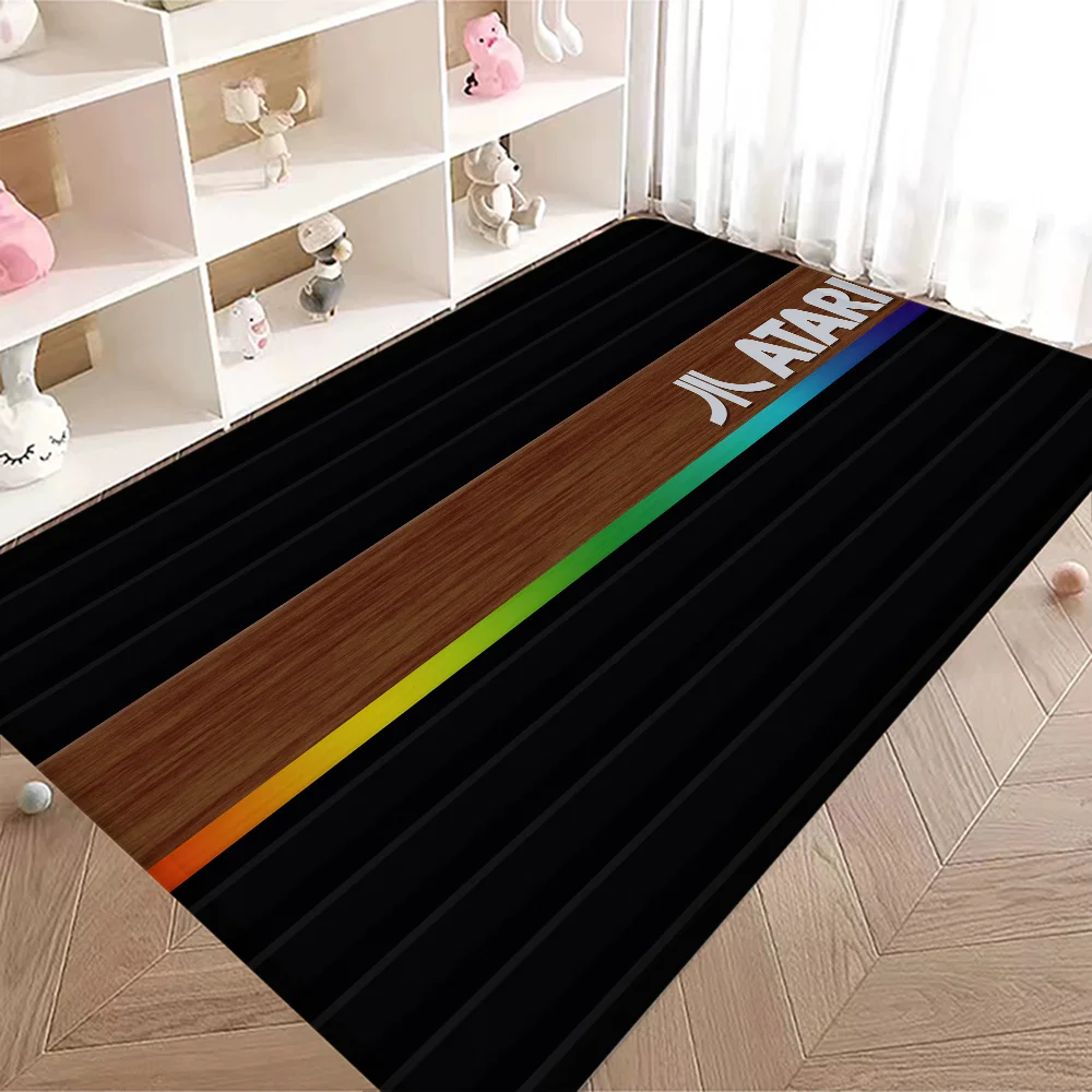 A-Atari Logo Entrance Door Mat Washable Non-Slip Living Room Sofa Chairs Area Kitchen Welcome Doormat