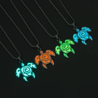 korean version of the simple personality small turtle luminous necklace creative alloy fluorescent pendant gift pendant jewelry