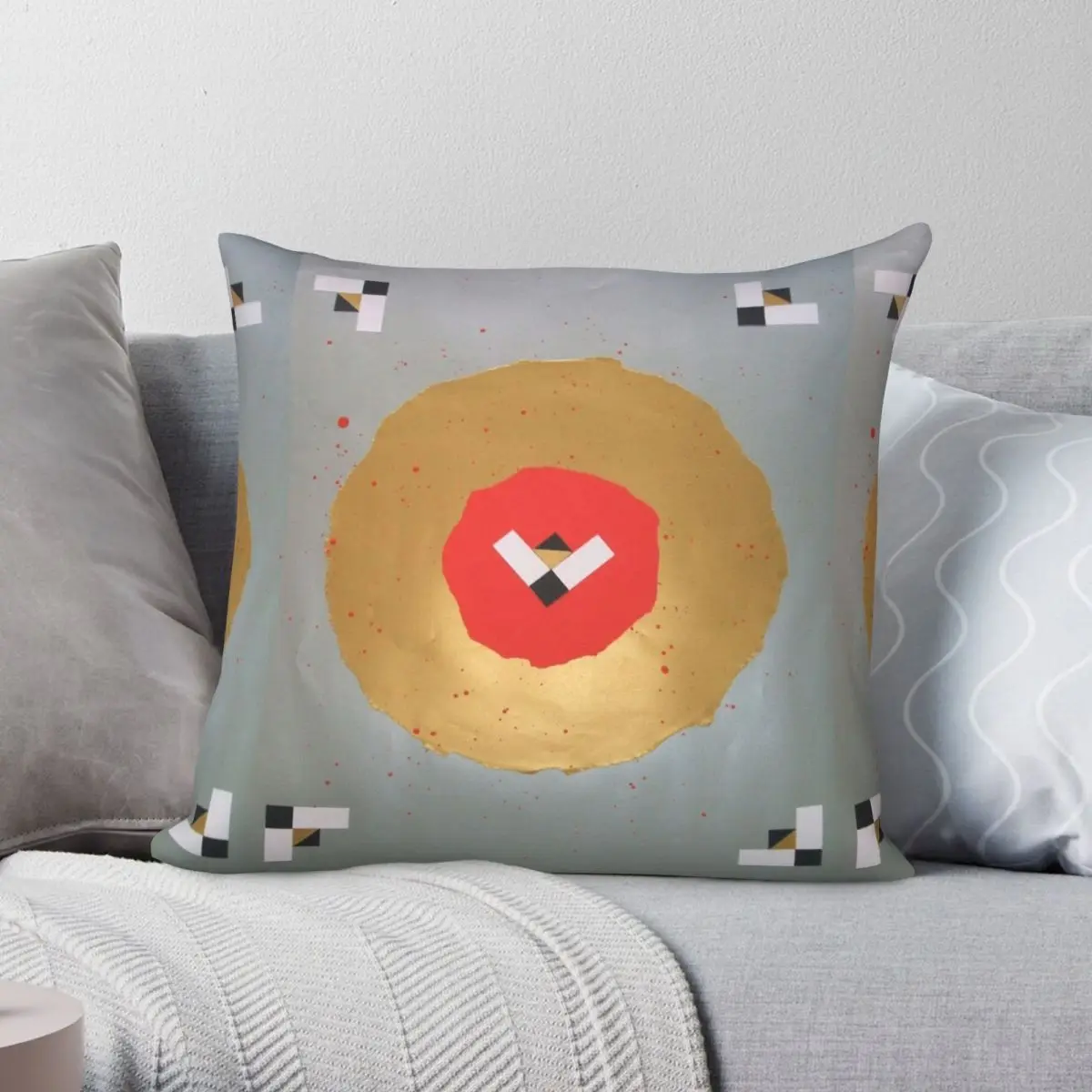

Bees Square Pillowcase Polyester Linen Velvet Creative Zip Decor Pillow Case Home Cushion Case 45x45
