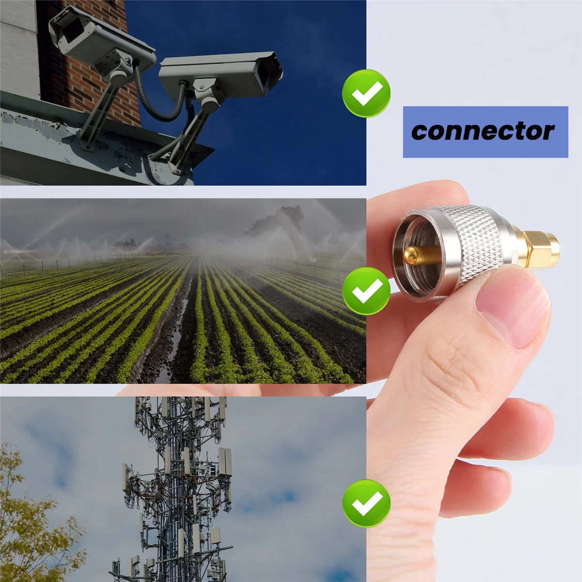 Адаптер SMA в BNC N F UHF стандартный радиочастотный адаптер тип 20 гнездо