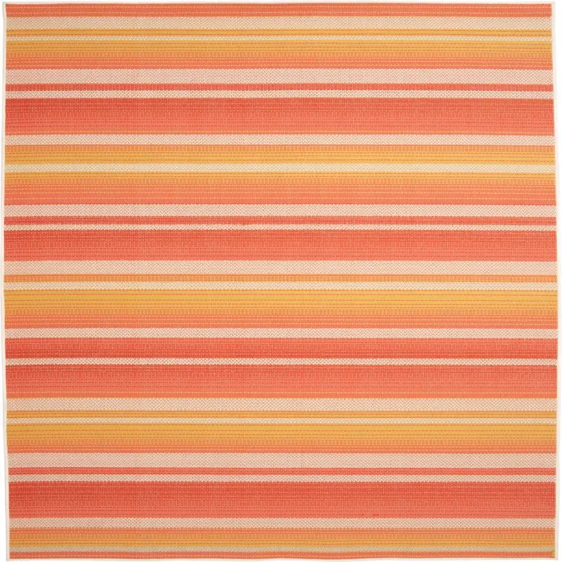 

6`6"x9`6" Multicolor Sunset Stripe Outdoor Area Rug
