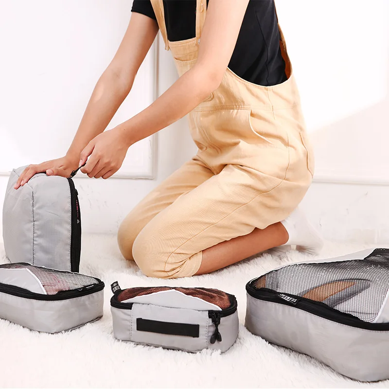 Modoao 5 Pcs Travel Packing Cube Clothing Shoes and Luggage Travel Clothes Storage Set Vacances Accesoires Voyage