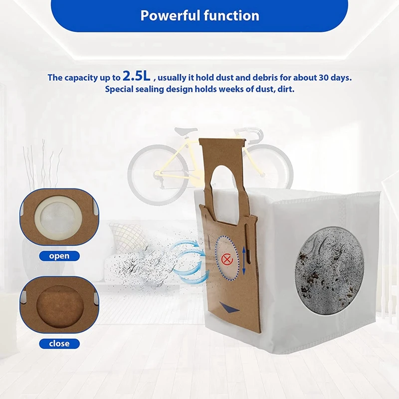 10 упаковок сменные пакеты T8 подходят для Yeedi Vac Station совместимы с Ecovacs DEEBOT OZMO AIVI Max