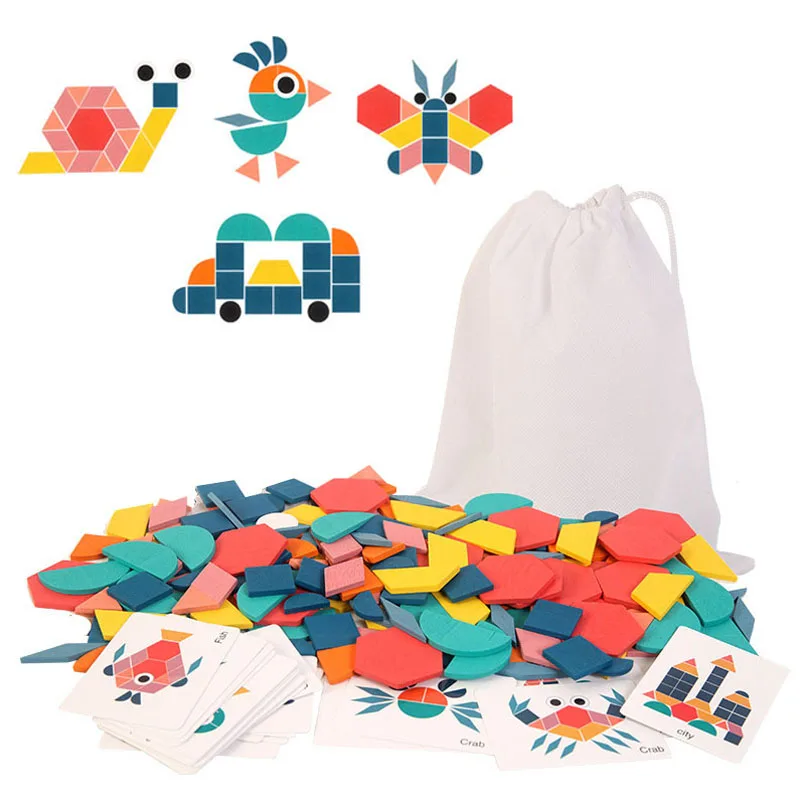 

Детская деревянная головоломка, 3D креативная игра, Геометрическая доска в форме животного, Детская развивающая игрушка Монтессори, подарок на день рождения для детей