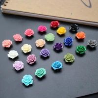 10pcs 12mm 15mm camelia coral beads artificial coral flower beads cabochon multi color for jewelry making diy accessoires