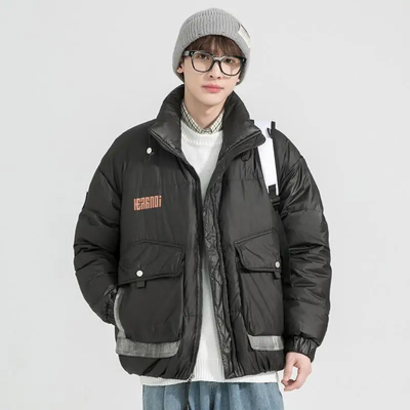 

2022 New Winter Men Parka Big Pockets Casual Jacket Hooded Solid Color 3 Colors Thicken and Warm Outwear Coat Size 3Xl