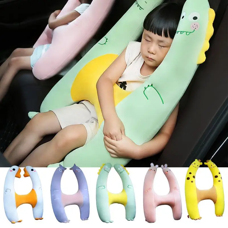 

H-Shape Pillow Kids Car Sleeping Head And Neck Support Pillow For Car Seat Pushchair Safety Neck Pillow For Childs Women
