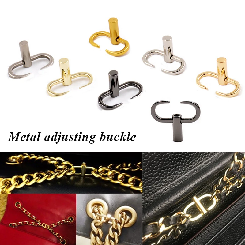 

2Pcs/lot Adjustable Metal Buckles For Chain Strap Bag Shorten Shoulder Crossbody Bags Hardware Bag Accessories Wholesale