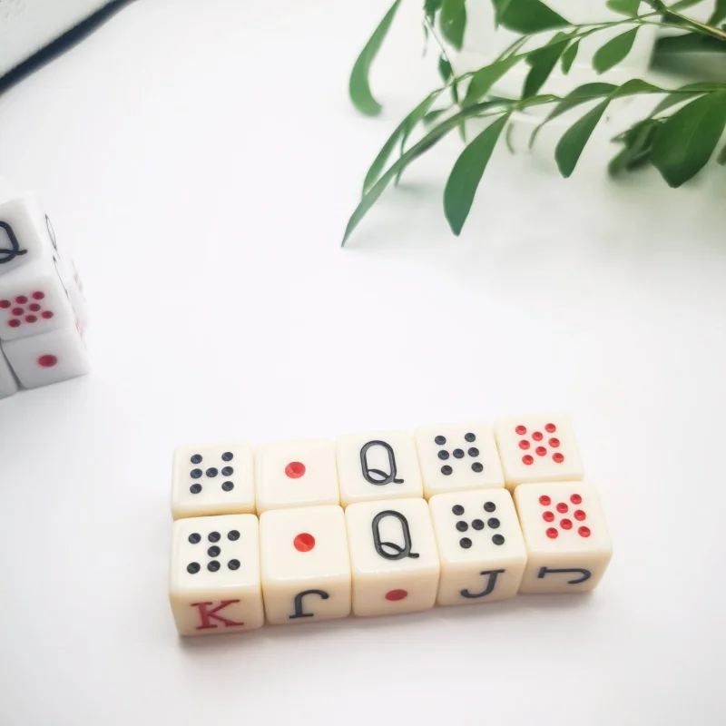 10 шт./компл. 16 мм игральные кости для покера квадратные угловые акриловые JQK