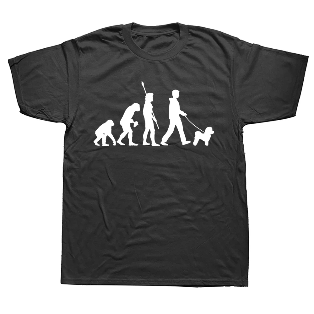 

Bichon Frise Evolution T Shirt Gift Men Short Sleeve Hip Hop Graphic Harajuku Animals Dog Dad Pet Lover T-shirt Boyfriend