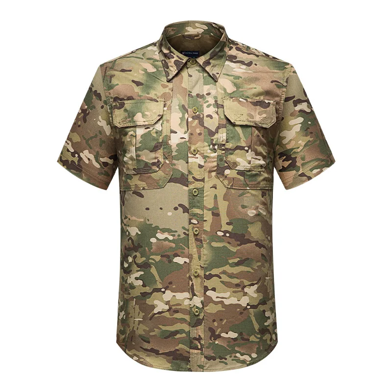 

Military Army Camo Shirt High Quality Casual Shirts Men Long Sleeve Lapel Neck Army Camo Buttons Up Camisas Masculina Shirt Male