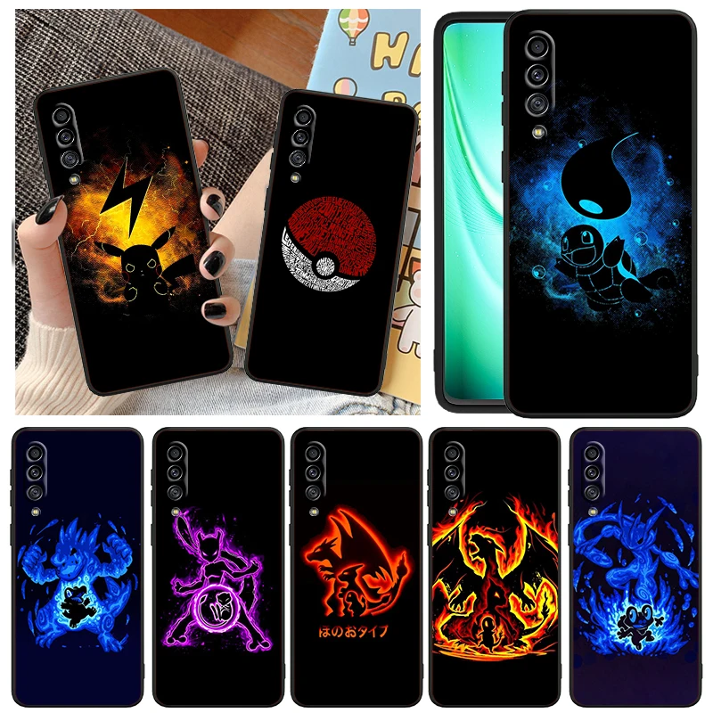 

Anime Pikachu Pokemon For Samsung Galaxy A90 A80 A70 S A60 A50S A30 S A40 S A2 A20E A20 S A10S A10 E Black Phone Case Capa
