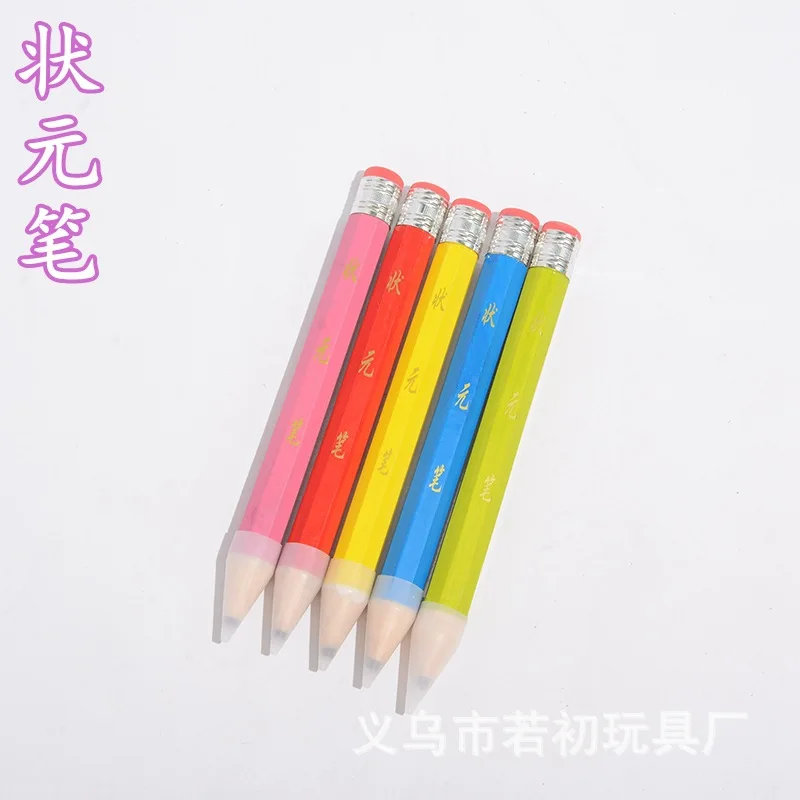 Color Paint Personality Champion Wooden Giant Pencil Craft Pen Supports Printing And Engraving Logo.