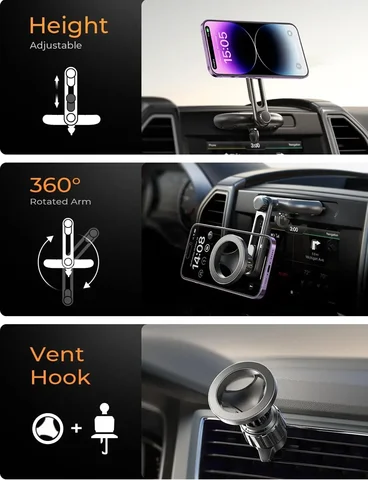 Автомобильное крепление LISEN для MagSafe держатель для телефона CD для автомобиля [регулируемый угол] Magsafe Автомобильное крепление CD слот Громкая связь CD-плеер крепление для телефона