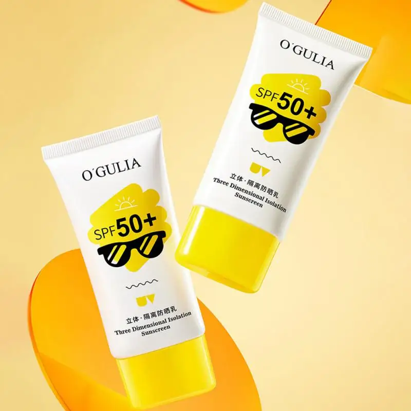 

Небольшая желтая шляпа с защитой от пота, солнцезащитные освежающие товары для красоты, водонепроницаемая изоляция 50 мл, уход за кожей, антивозрастной солнцезащитный крем Spf50