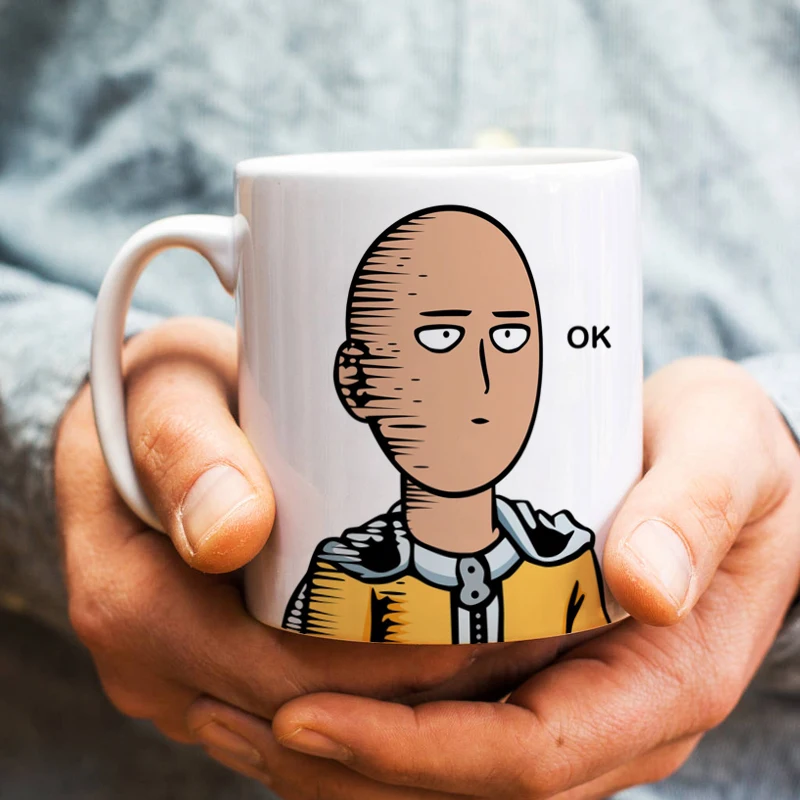 

11 Oz One Punch Man Saitama Funny Mug Coffee/tea Ceramic Mug Breakfast Cup Creative Gift for Friends