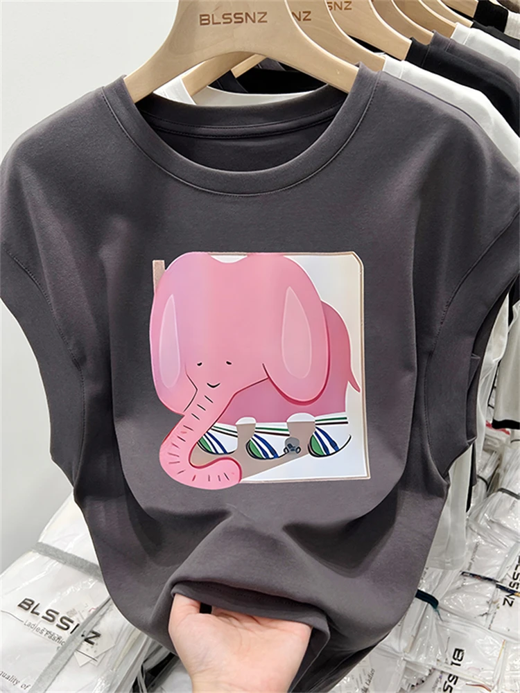 

Summer Women T Shirt Girls Oversize T-Shirt Woman Clothes Tops Cotton Print Tshirt Female Short Sleeve Spring Tee Sexy Y2k Top