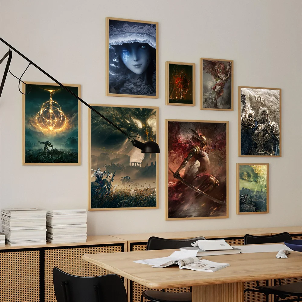 Game E-Eldens Ring Poster Prints Wall Pictures Living Room Home Decoration