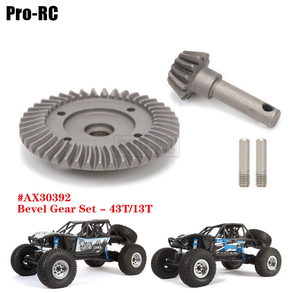 

1 комплект # AX30392 Тяжелые конические стальные 43T & 13T шестерни для 1/10 Гонки по оси Trucks SCX10 Wraith RR10 SMT10 AX90050