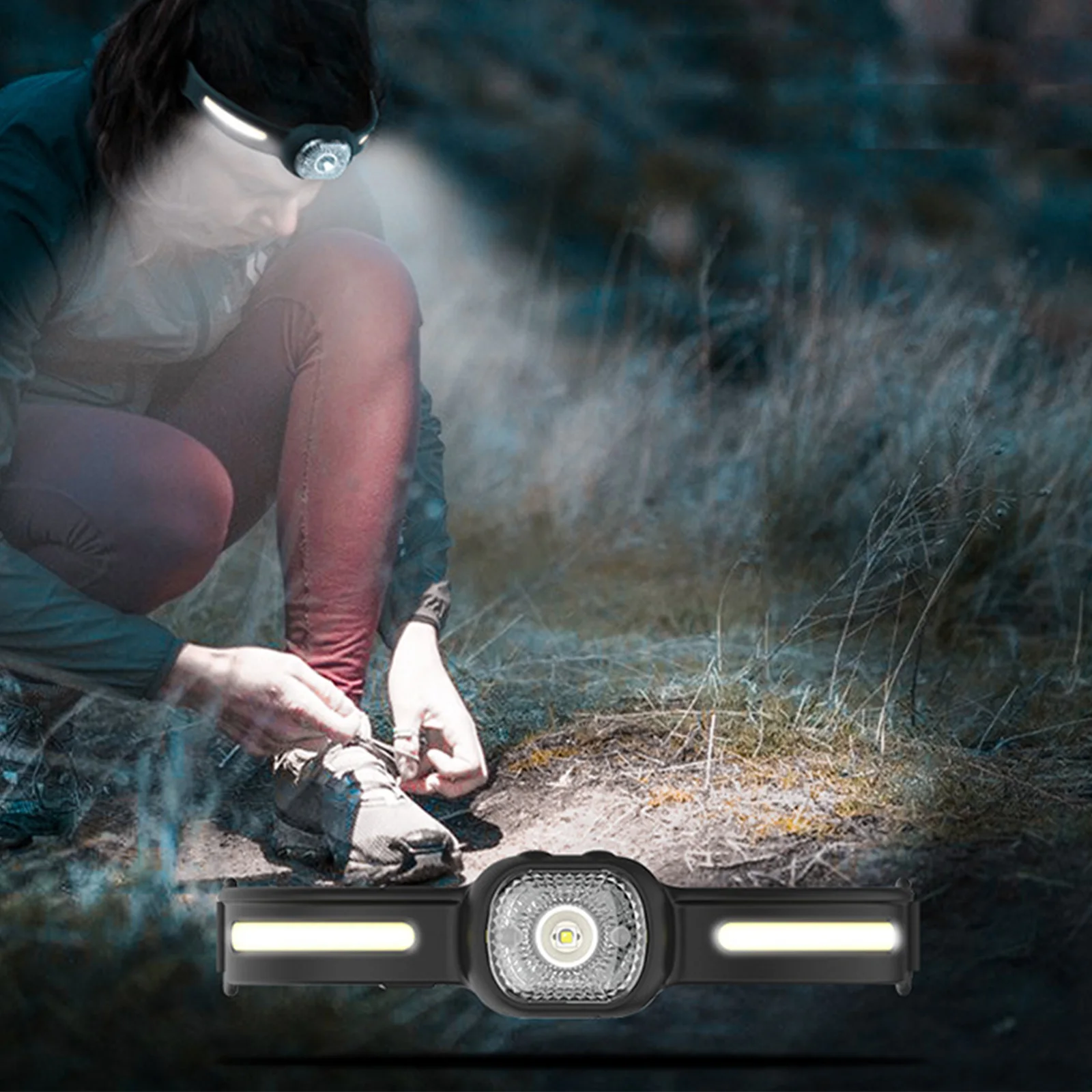 

Фонарь налобный с регулируемой яркостью и 5 скоростями, 750 мАч