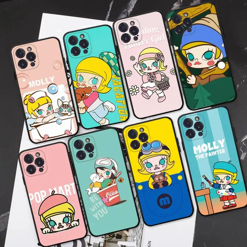 

Molly cute girl Phone Case For iPhone 8 7 6 6S Plus X SE 2020 XR XS 14 11 12 13 Mini Pro Max Mobile Case