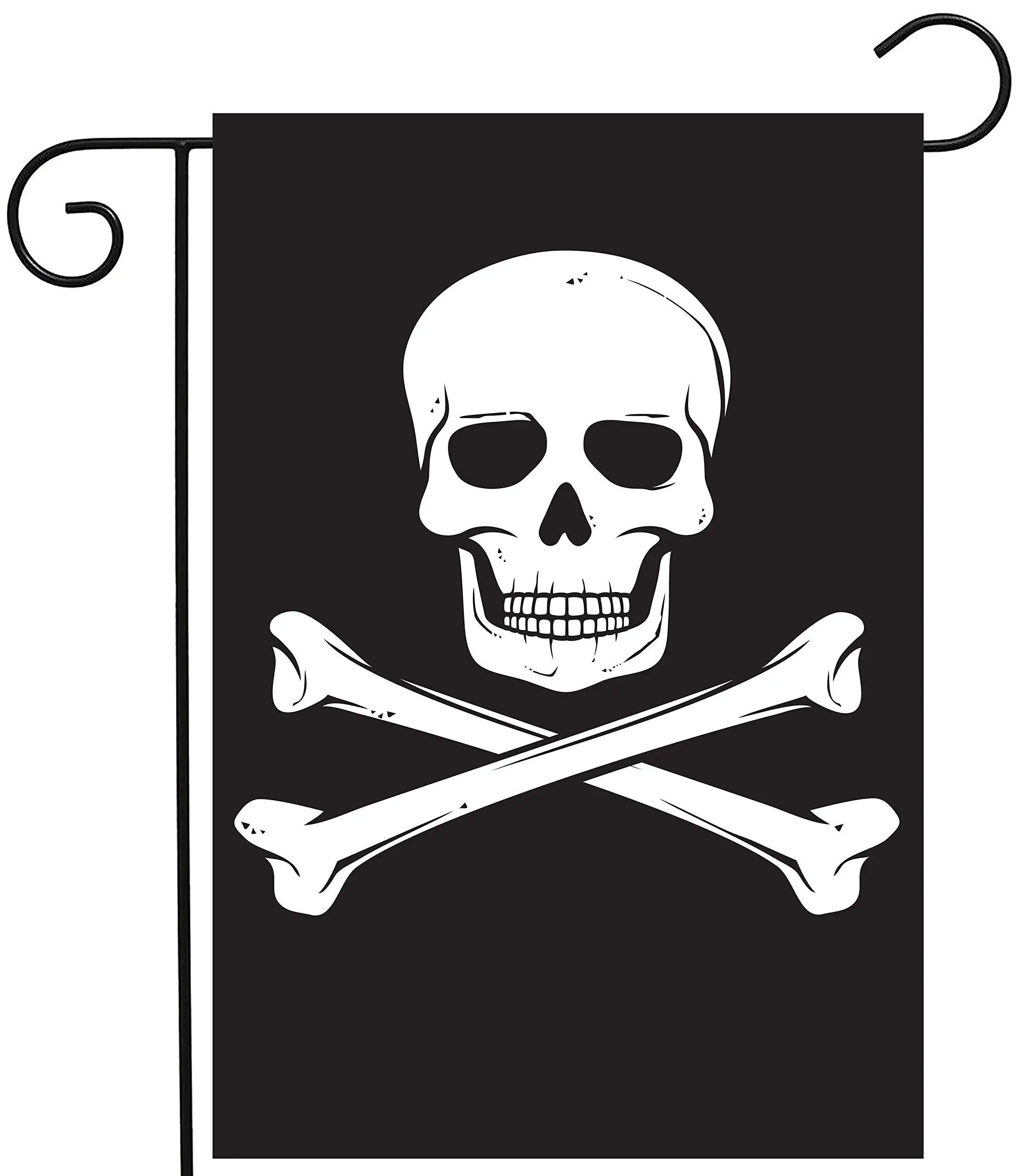 

Флаги для двора и сада, флагая с черепом жолли Роджера, пирата, байкера, двусторонний полиэстеровый скелет, для приветственного дома, для внутреннего дворика, газона, уличный Декор