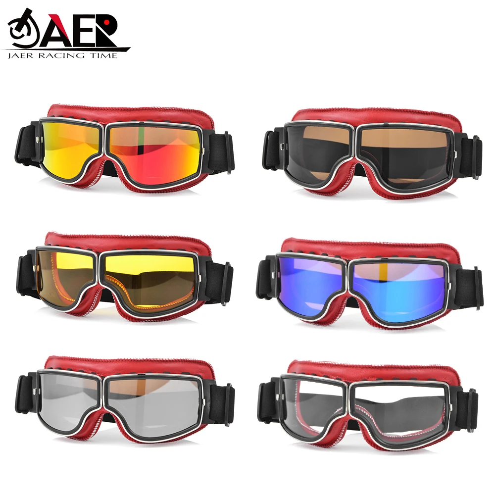 Мотоциклетные очки для скутера шлема пилота ретро внедорожные уличные