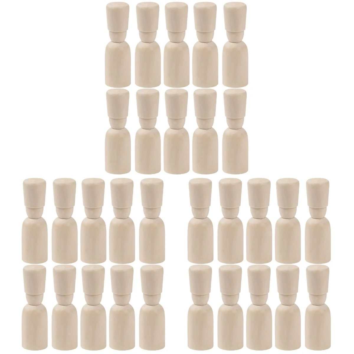 

Wooden Peg Unfinished Pegscraftdiy Wood Graffitipeople Puppets Family Little Small Decoration