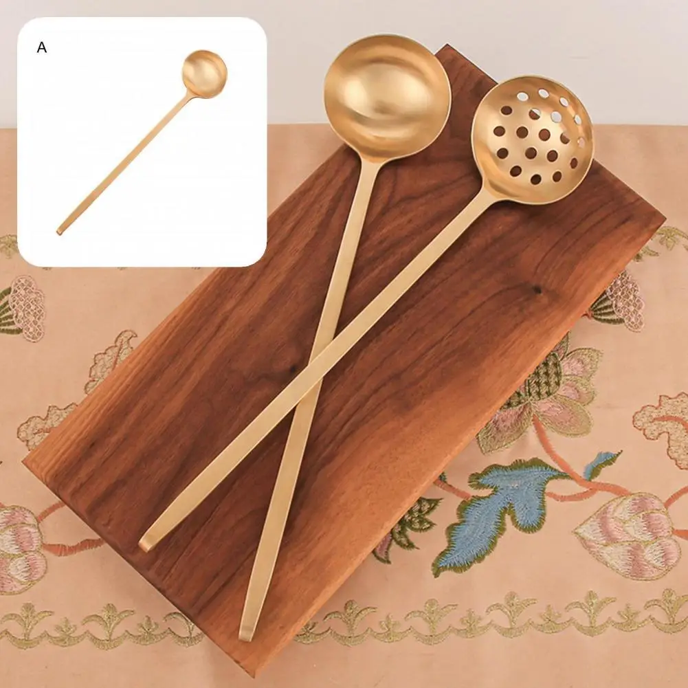 

Easy to Clean Copper Dishwasher Safe Soup Strainer Ladle for Kitchen
