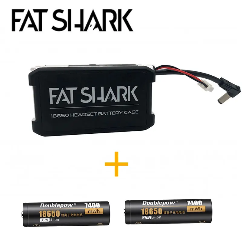 Fatshark 7.4V 18650 Headset Li-ion Cell Battery Case for FPV Goggles Dominator FSV1814 FAT SHARK HD2/HD3 RC Drone