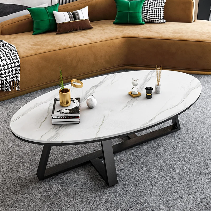 

Oval Coffee Table Nordic Living Room Modern Design Table Small Bedroom Furniture Mesa De Centro De Sala Entrance Hall Furniture