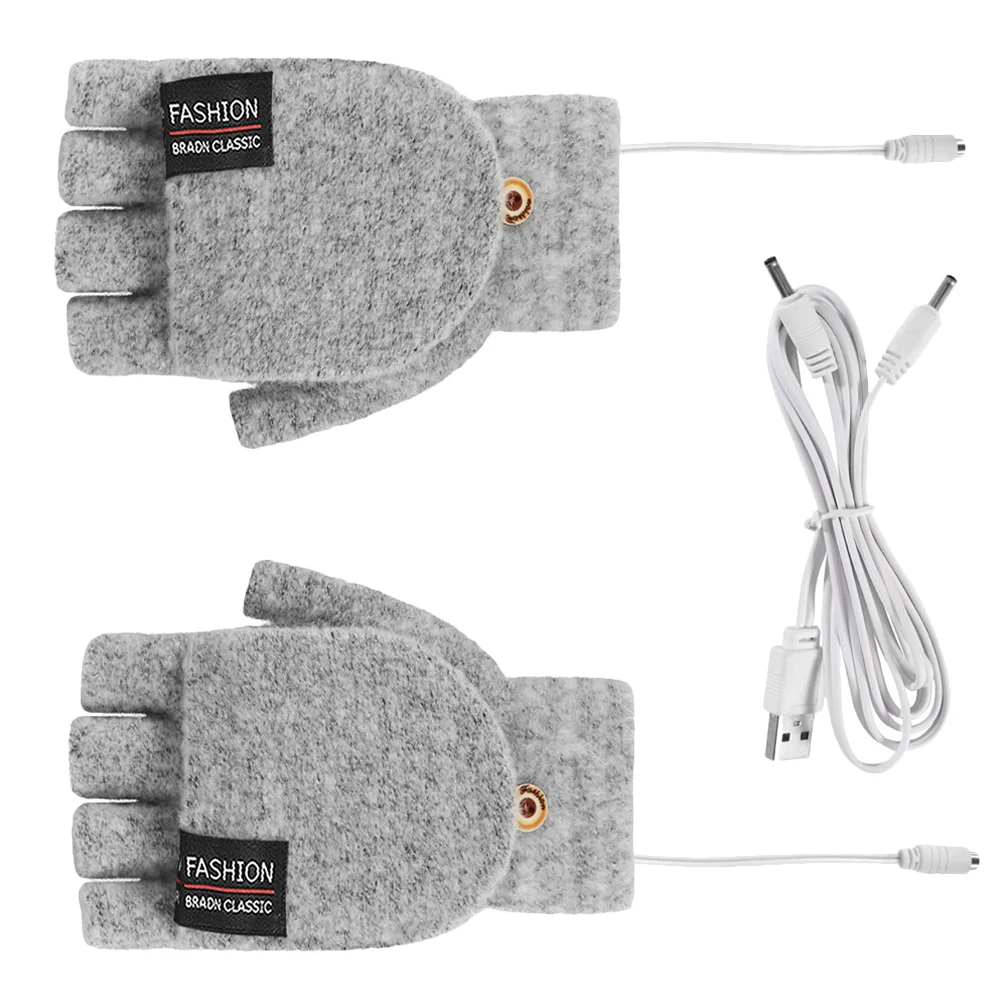 

1Pair of USB Heated Mitten Winter Laptop for Cycling Outdoor Home