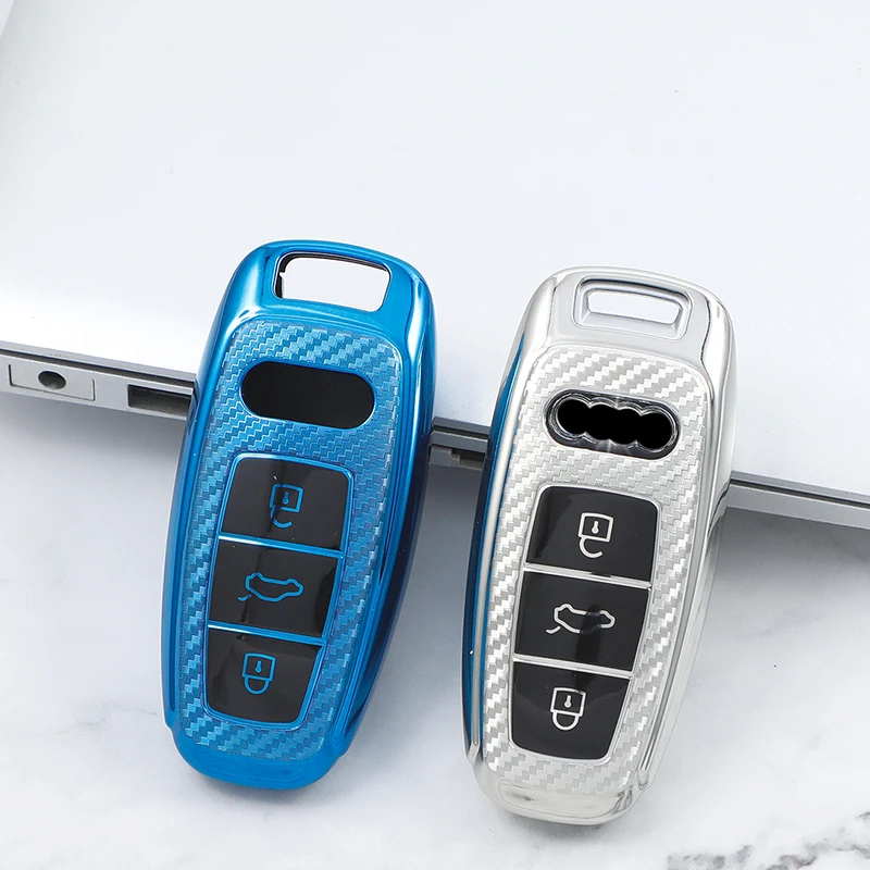 

TPU Car Key Case Shell Cover Fob For Audi A1 A3 8V A4 B8 B9 A5 A6 C7 A7 A8 Q3 Q5 Q7 S4 S6 S7 S8 R8 TT Holder Accessories