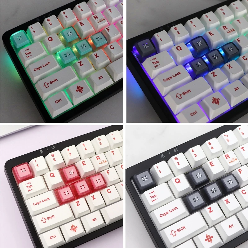 

Клавиатура Kailh Gateron Cherry MX Переключатель, клавиатура Механическая с RGB подсветкой, персонализированная, двухсторонняя, с профилем Ema, 9 шт.