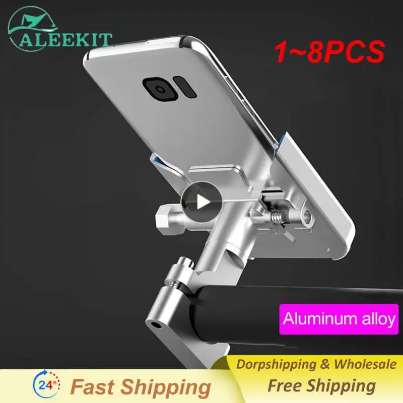 

1~8PCS Mount Mobile Phone Holder Type Aluminum Alloy Motorcycle Shockproof Fixed Navigation Bracket Riding Equipment