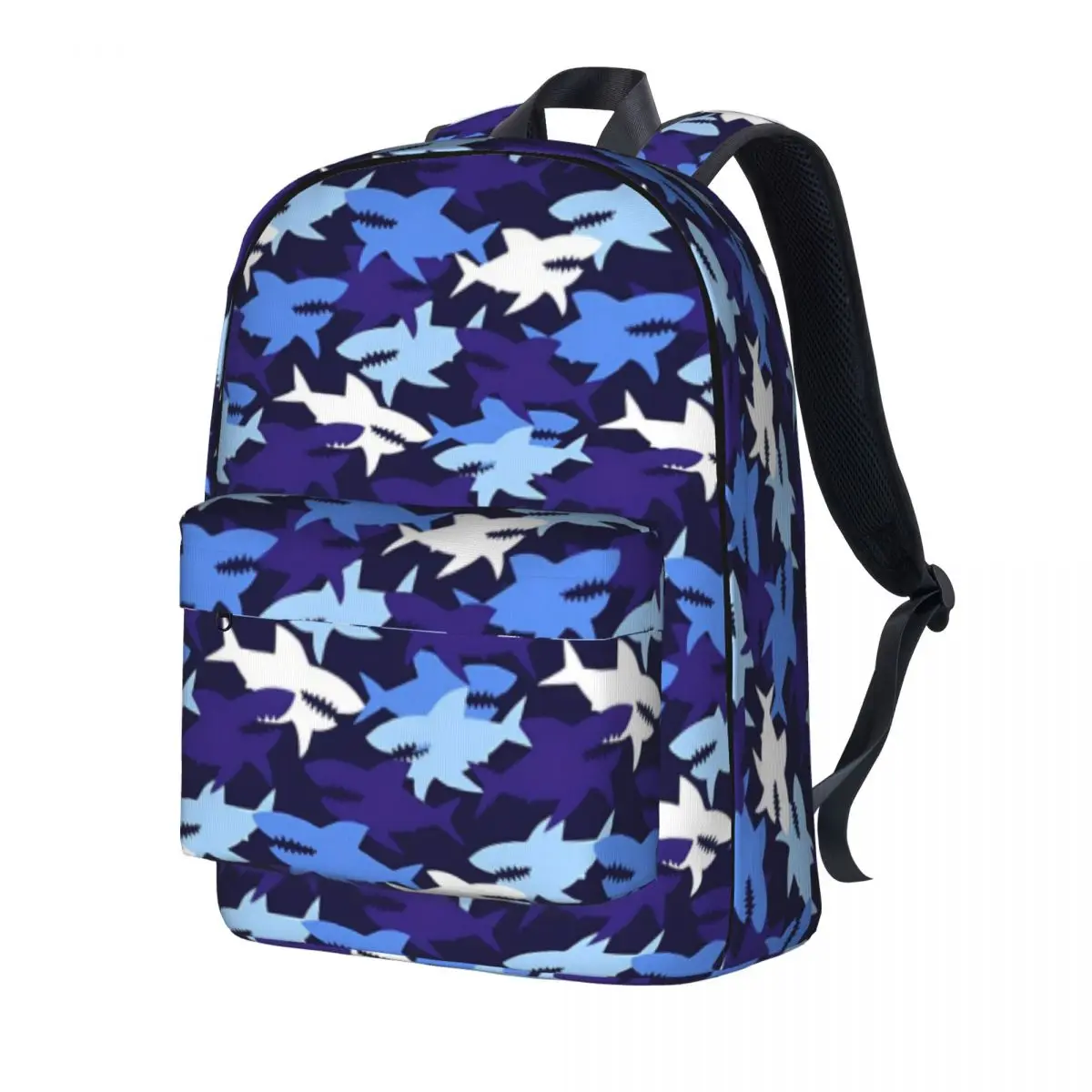 

Blue Shark Backpack Camouflage Print Girl Polyester Outdoor Style Backpacks Large Style High School Bags Rucksack