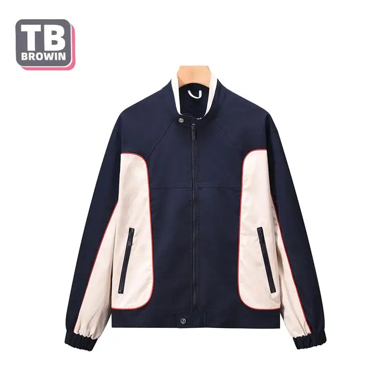 

Tb Browin Thom Men's Jacket Winter Clothing Classic Brand Zipper Style Coat Locomotive Flight Suit Windbreaker Outdoor Leisure