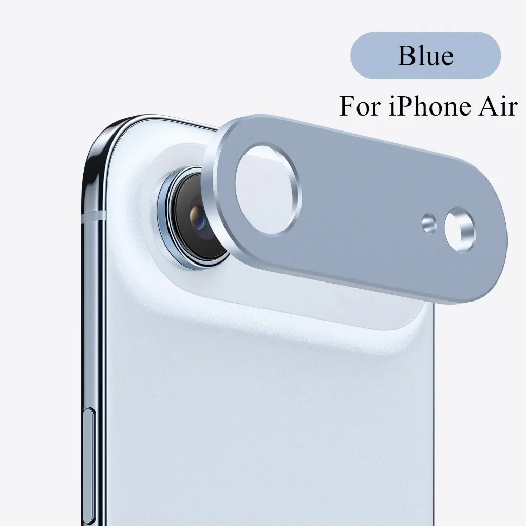 Фото Металлическая наклейка на рамку камеры для iPhone Air 17, воздушный алюминиевый сплав, полая противоскользящая защитная пленка для объектива камеры №4