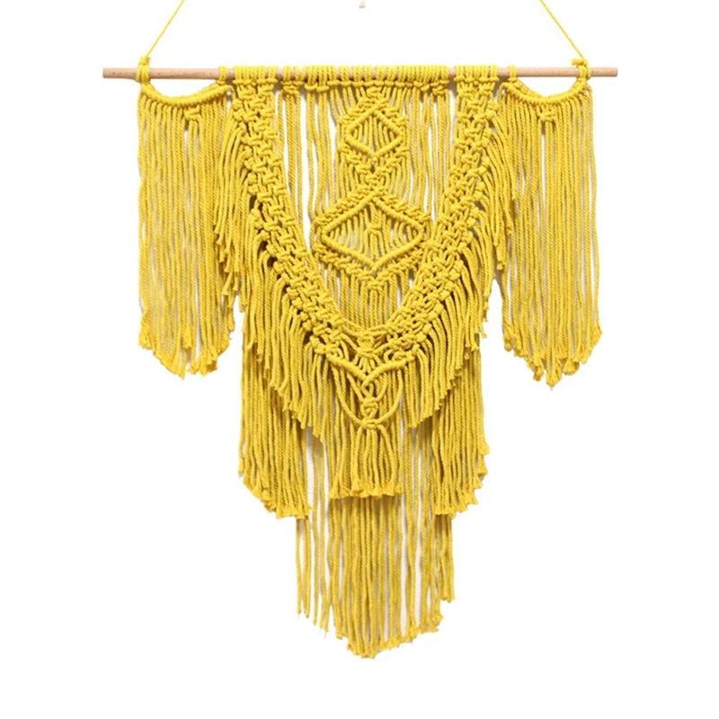 

Wall Decoration Macrame Wall Hanging Tapestry Hand Woven Simple Boho Style For Room Decor