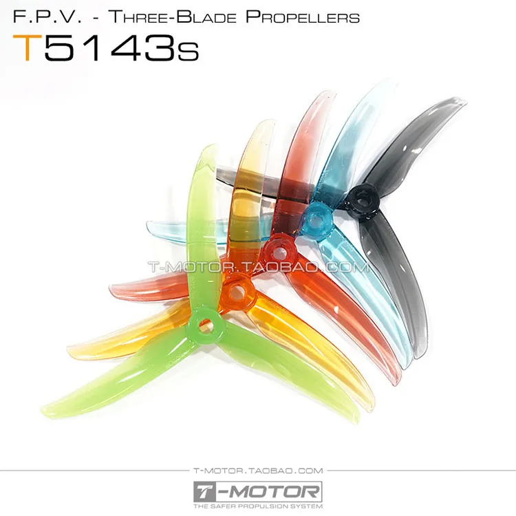 

4pcs/2pairs T-MOTOR T5143S 3-blade Propeller Prop 5.1Inch 5mm CW CCW Paddle Freestyle Indoor POPO RC FPV Racing Drone