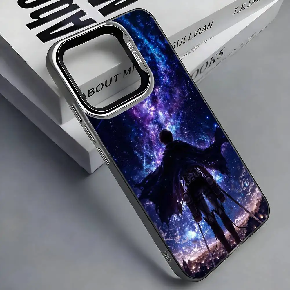Фото Чехол для телефона L-Levi A-Ackerman из аниме «Атака Титанов» для iPhone 17, 16, 15, 14, 13, 12, 11 Plus, Pro Max, цветной серебристый чехол для телефона №5