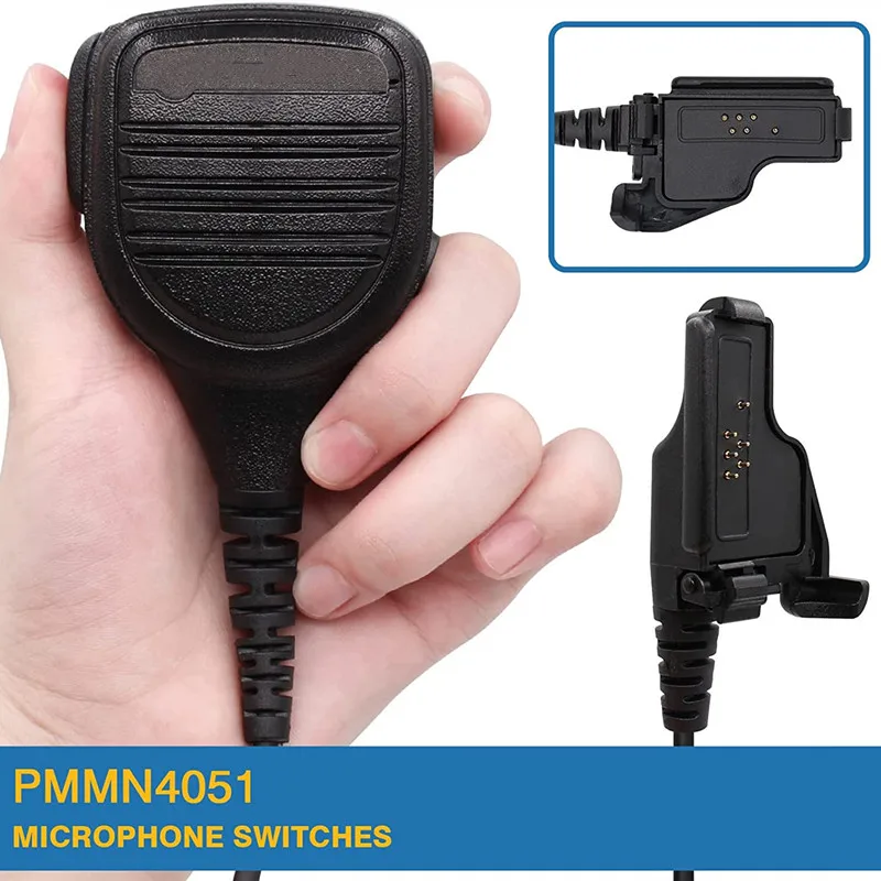 PMMN4051 PMMN4051B Remote Speaker Microphone with 3.5mm Audio Jack for Motorola XTS1500 XTS 2500 XTS3000 XTS5000 MT1500 MTX100