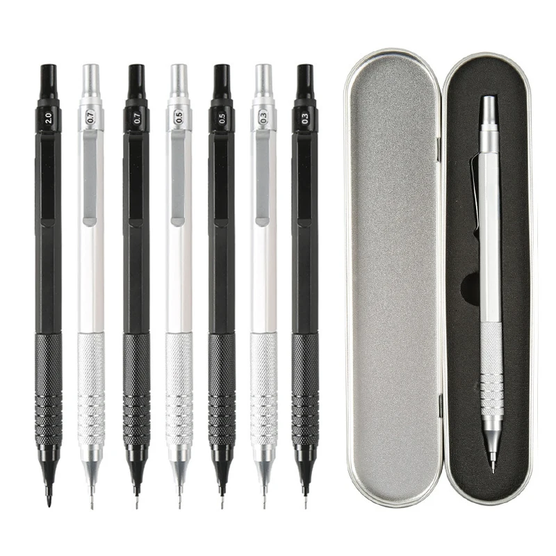 S Set With Lead Refills Drafting Automatic Pencil 0.3, 0.5, 