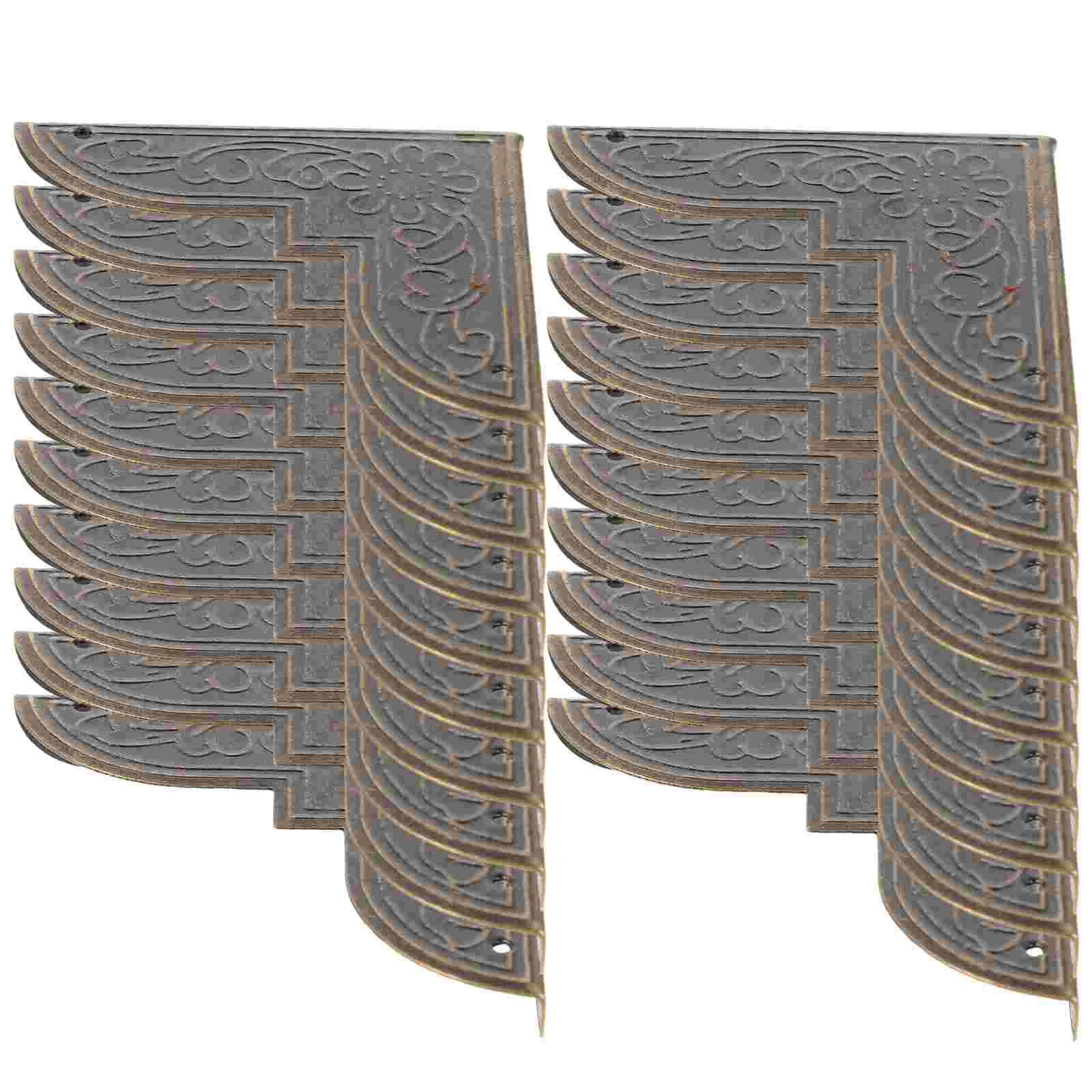 

Tin Wrap Corner Jewelry Box Protector Vintage Guards Protective Decorative Corners Protectors Safety