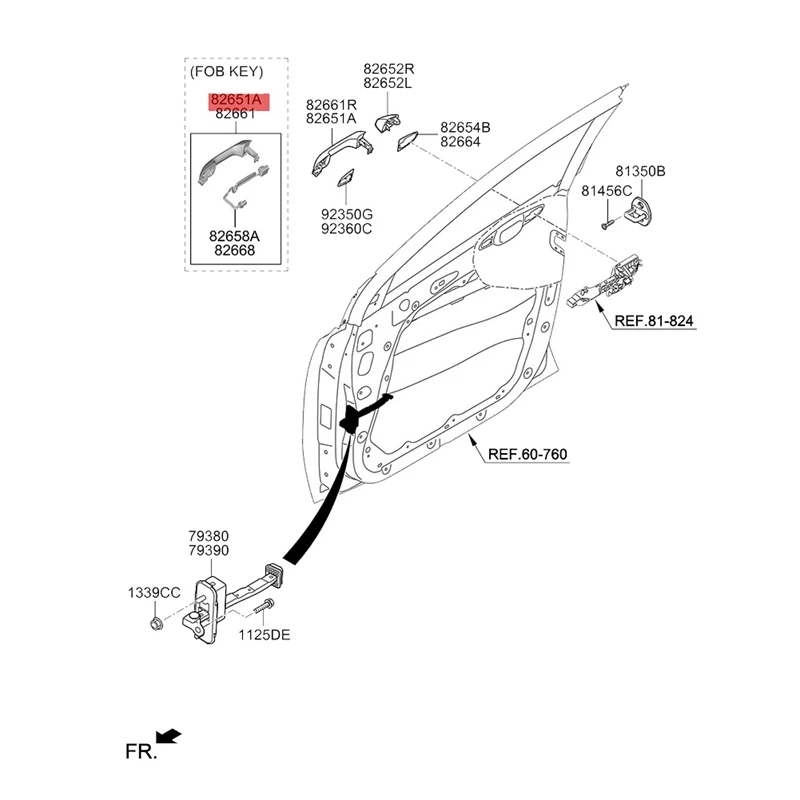 1 пара кнопки ручки передней двери 82661-D9710 82651D9710 для Kia Sportage 2016-2021 внешний Съемник