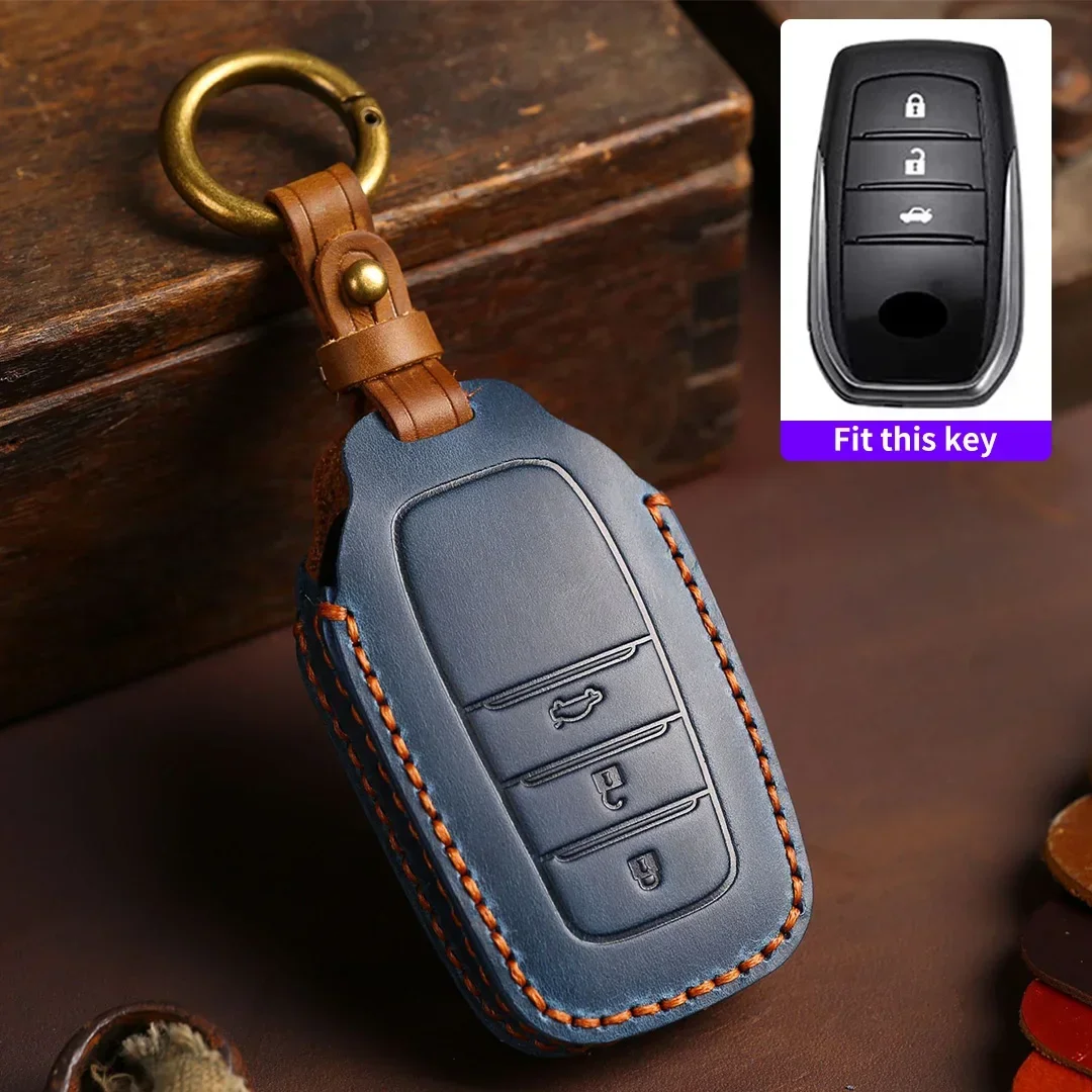 

Для Toyota Land Cruiser 250 Prado Lc250 2024 2025 года, автомобильный брелок для ключей, кожаный чехол, защитный чехол, первый выпуск 1958 года