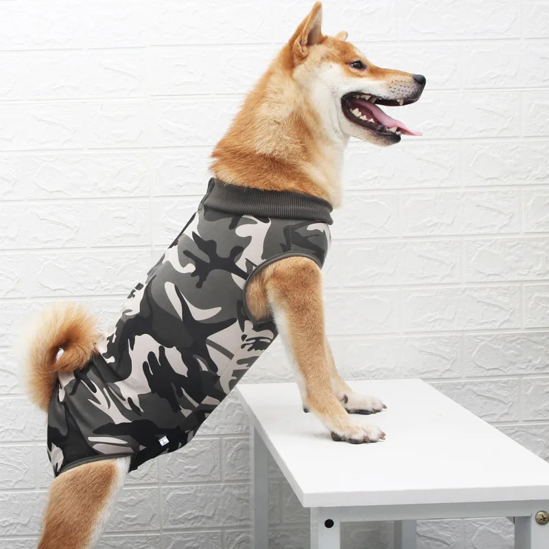 

Pet Sterilization Clothes After Surgery Dog Surgical Operation Recovery Suit breathable Four-legged Jumpsuit Anti Licking Wounds