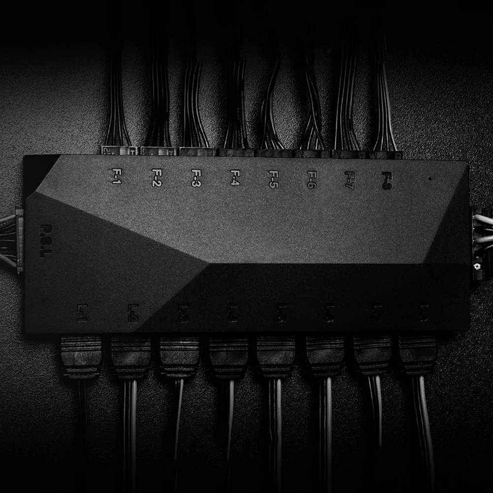 HA-02 SATA Powered Splitter Hub ARGB PWM PC Fan 5V 3 Pin 8 Way Controller Компьютерные принадлежности - купить по