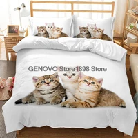 aggcual animal black cat bedding set king size cute home textiles kit duvet cover set double bed printed 100 polyester be108